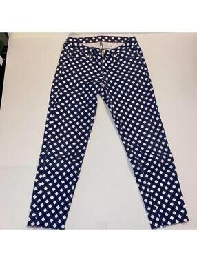 Kate Spade Blue Gingham Broome Street Cut Off Jean